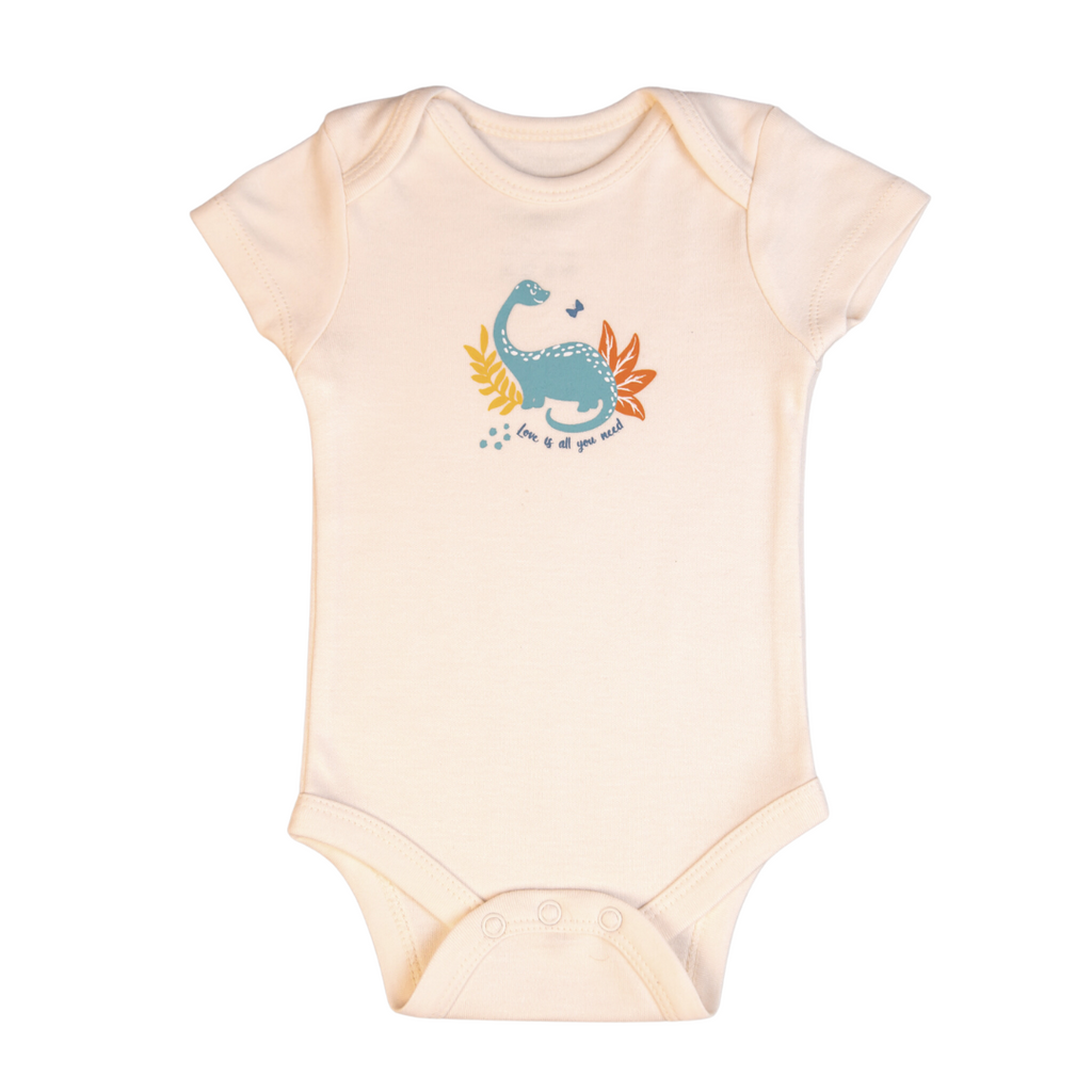 Bebekish Organic Short Sleeve Bodysuit | Baby Dino