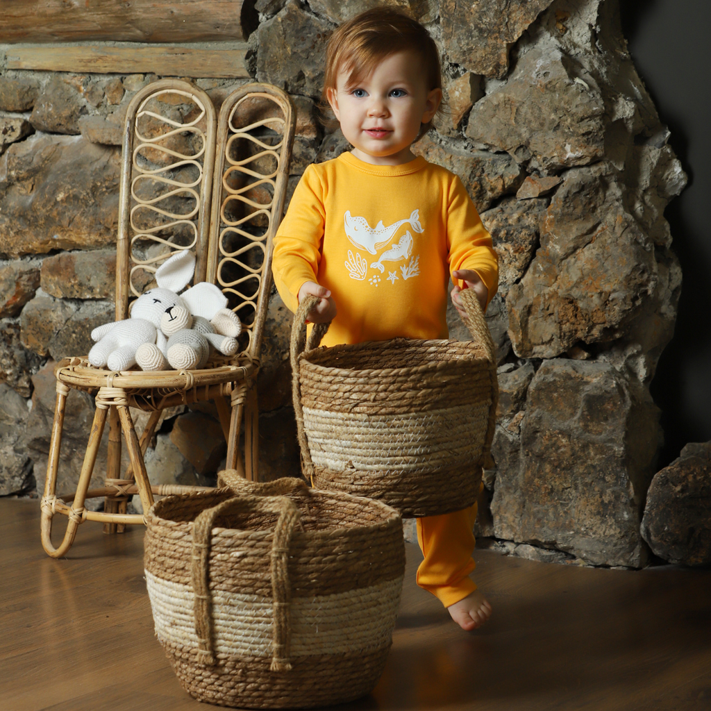 Bebekish Orange Sleepsuit Dolphin