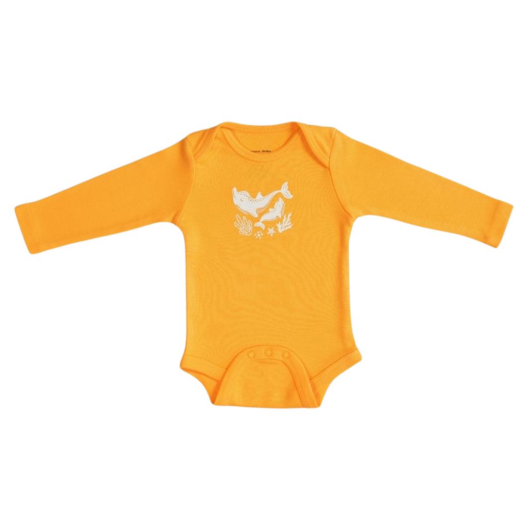 orange long sleeve bodysuit | Bebekish