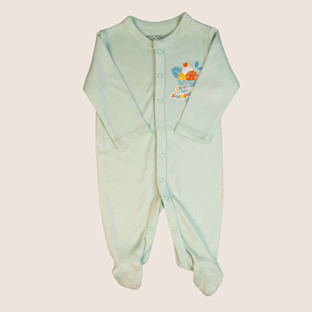 Organic Baby Sleepsuit Mint