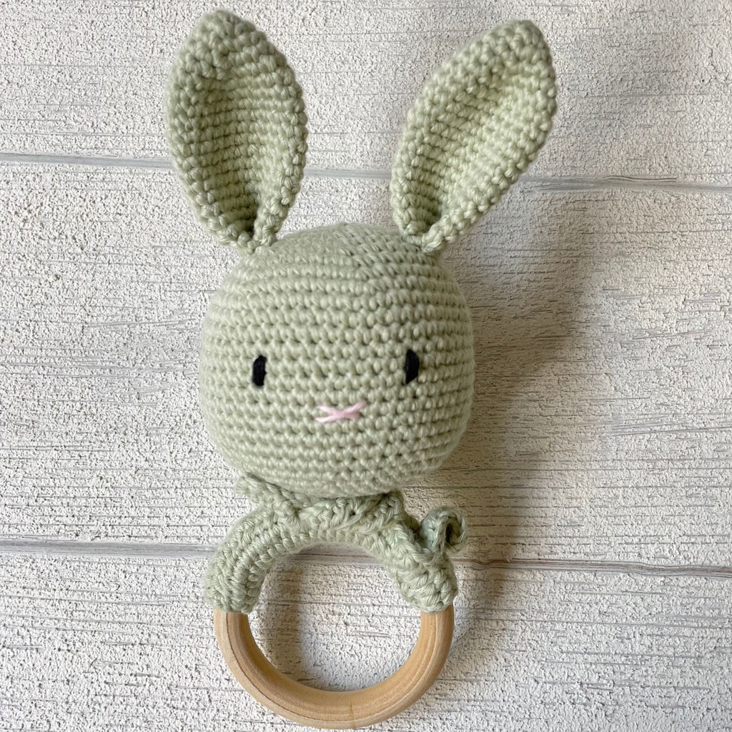 Minty Rattle Rabbit Organic Toy